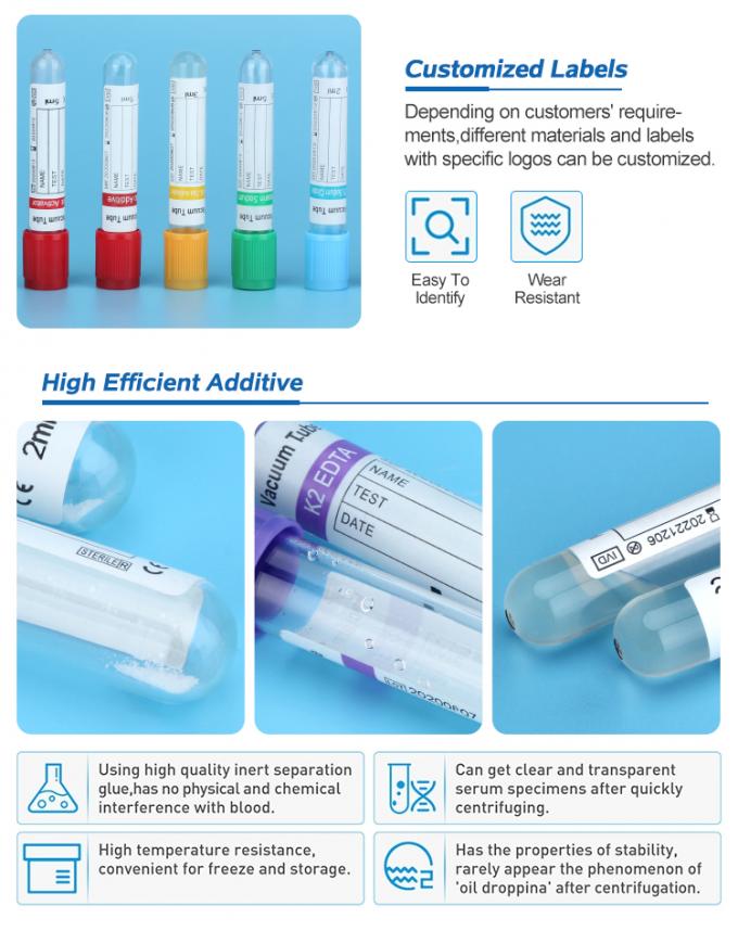 Sodium Heparin Clot Activator Vial Edta Color SST Blood Tube