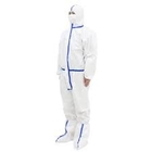 SMS White Protective Disposable Suit With Hood Suppliers Manufacturers supplier