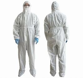Lab Hazmat Isolation Disposable  Medical Protective Coveralls With Hood Protective Suit supplier