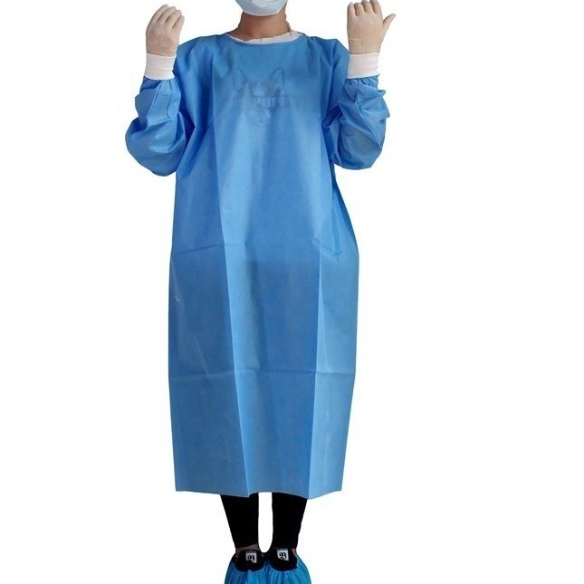 Full Disposable Fluid Resistant Protection Isolation Gowns Full Length supplier