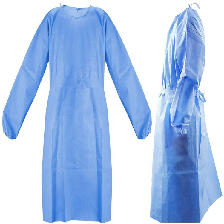 Reusable Non Woven Polyester Ppe Surgical Reinforced Gown Non Sterile supplier