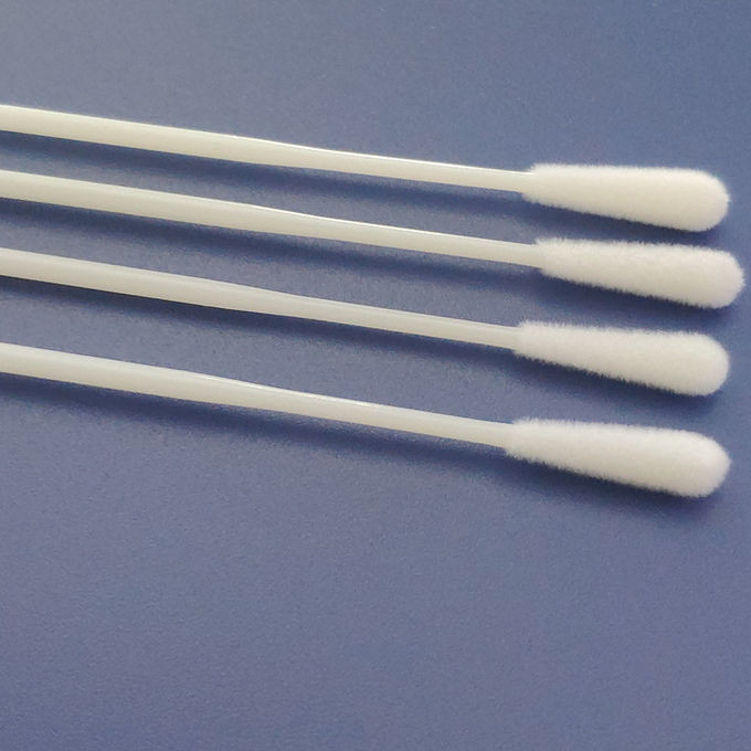 Throat Flocked Specimen Collection Swab Disposable Sampling Nylon Swab With Flocking Tip Sterile supplier